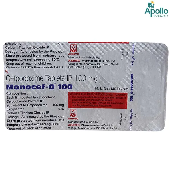 MONOCEF O 100 TAB 1*10