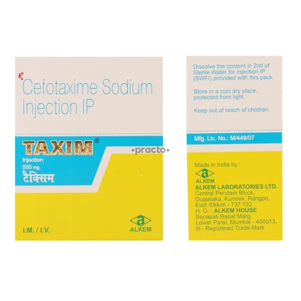 TAXIM 500MG INJ VIL